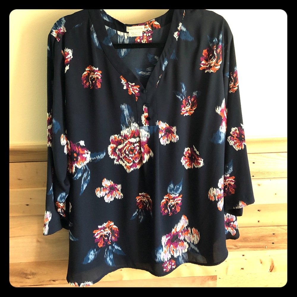 Navy Van Huesen Blouse